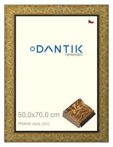 DANTIK rám na obraz 50x70 | PRAHA zlatá (Plexi Čiré)
