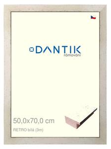 DANTIK rám na obraz 50x70 | RETRO bílá (Plexi Čiré)