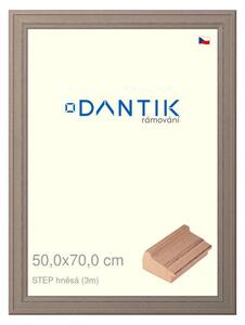 DANTIK rám na obraz 50x70 | STEP hnědá (Plexi Čiré)