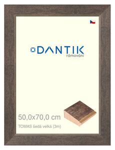 DANTIK rám na obraz 50x70 | TOMAS šedá velká (Plexi Čiré)