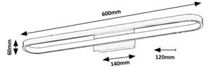 Rabalux 75056 - LED osvetlenie kúpeľňového zrkadla ODRAN LED/18W/230V IP44 60 cm