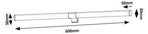 Rabalux 75044 - LED kúpeľňové zrkadlové osvetlenie ZAIN LED/8W/230V IP44 60 cm