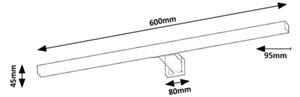 Rabalux 75049 - LED kúpeľňové osvetlenie zrkadla OLIRO LED/9W/230V IP44 60 cm chróm