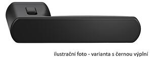 Dverové kovanie TWIN ALLEGRA 1618 FAST LOCK (CM - BEZ VÝPLNE), klika/klika s uzamykáním levá, Twin CM (čierny mat)
