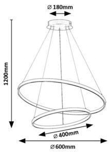 Rabalux 72348 - LED Stmievateľný luster na lane BELIZA LED/75W/230V 3000-6500K+DO