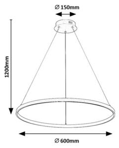Rabalux 72347 - LED závesný luster BELIZA LED/55W/230V 3000K