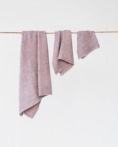 Magic Linen Woodrose súprava vaflových uterákov (3 ks)