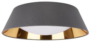 CLX Moderné stropné prisadené LED osvelenie NUORO, 16W, studená biela, 46cm, okrúhle, šedé