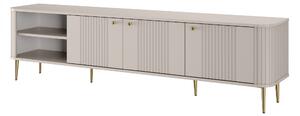 TV stolík Vespera 3D 187 cm - kašmírová / zlaté nožičky