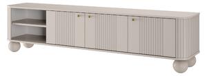 TV stolík Vespera 3D 187 cm - kašmírová / zlatá / kašmírové nohy