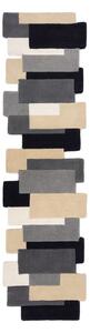 Sivý vlnený koberec behúň 230x60 cm Collage - Flair Rugs