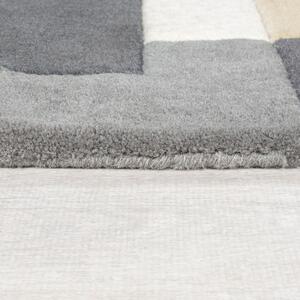 Sivý vlnený koberec behúň 230x60 cm Collage - Flair Rugs