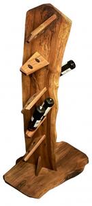 Regál na víno z orechového dreva 153x57x35 cm