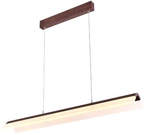 CLX Závesné LED osvetlenie nad jedálenský stôl RENZO, 33W, denná biela, hnedé