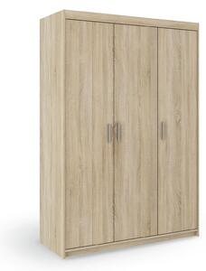 Šatníková skriňa Elenas 3D 133 x 190 x 53 cm - dub sonoma