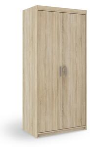 Šatníková skriňa Elenas 2D 90 x 190 x 53 cm - dub sonoma