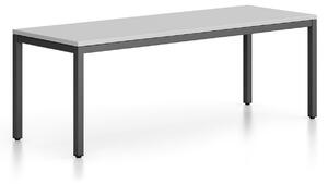 Lavica FRAME, čierna podnož, 1685 x 404 x 468 mm, sivá