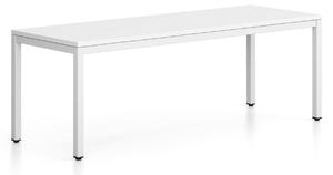 Lavica FRAME, biela podnož, 1685 x 404 x 468 mm, biela