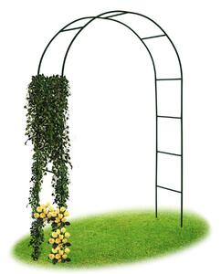 Záhradná pergola oblúk pre popínavé rastliny 140 x 38 x 240 cm Čierna