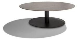 Tribu Konferenčný stolík T-Table, Tribu, okrúhly 80x35 cm, rám lakovaná nehrdzavejúca oceľ farba clay, doska keramika dekor sabbia