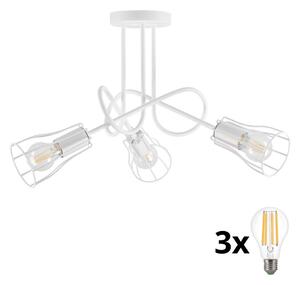 Prisadený luster OXFORD 3xE27/15W/230V biela