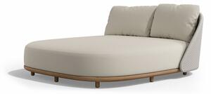 Tribu Vonkajšia posteľ Elio Sofa, Tribu, 177x165x69,5 cm, rám teak, výplet lanko linen, čalúnenie látka kat.D