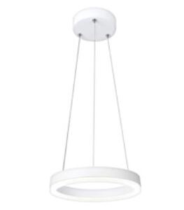 PLX LED závesné moderné osvetlenie FALTO, 9W, teplá biela, biele, 20cm, kruhové