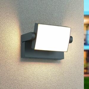 LED vonkajšie nástenné svietidlo KANSAS, antracitová farba, šírka 20 cm, IP54, Čierna, Hliník, Moderný, Nástenné svietidlo