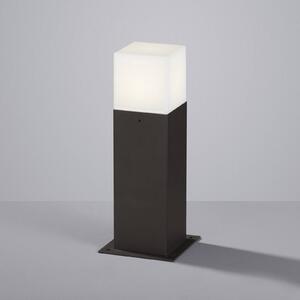 LED podlahové svietidlo HUDSON, antracitová farba, výška 30 cm, kov IP44, Čierna, Hliník, Moderný, Vonkajčie stĺpové osvetlenie