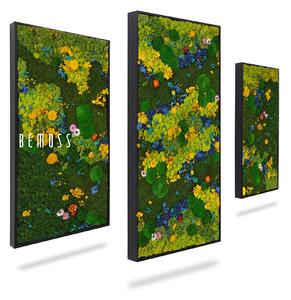 Machový set obrazov TORRES - 2ks 45 x 90cm + 1ks 60 x 120cm