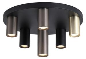 Searchlight 50570-6BK - Stropné svietidlo TUBES 6xGU10/10W/230V pr. 40 cm