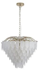 Searchlight 48970-6SB - Luster na reťazi FEATHER 6xE14/60W/230V