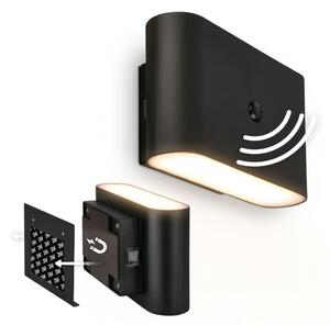 Briloner 3878015 - LED nabíjateľné nástenné svietidlo so senzorom CHAT LED/3W/5V 2000 mAh čierna