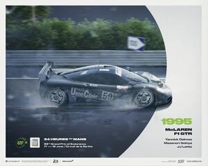 Umelecká tlač McLaren F1 GTR - 1995 100th Anniversary - 24h Le Mans Poster