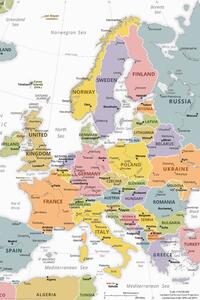 Plagát, Obraz - Political Map of Europe