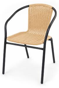Linder Exclusiv Záhradná stolička RATAN Dark Grey/Beige
