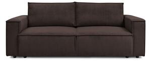 Taupe menčestrová rozkladacia pohovka 245 cm Nihad – Bobochic Paris