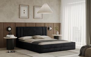 Posteľ ALCAMO 180x200 čierna s úložným priestorom