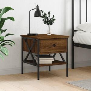 Nočný stolík hnedý dub 40x42x45 cm kompozitné drevo