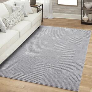 Dekorstudio Moderný koberec do obývačky FLAIR 177 - sivý Rozmer koberca: 80x150cm