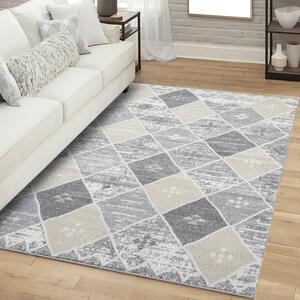 Dekorstudio Moderný koberec do obývačky FLAIR 179 - sivý Rozmer koberca: 80x150cm
