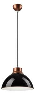 RUEL Závesné moderné osvetlenie na lanku, 1xE27, 60W, čierna/medená