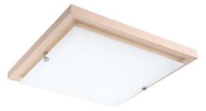 RUEL Stropné moderné LED osvetlenie, 24W, teplá biela, 35x35cm, hranaté, svetlo hnedé