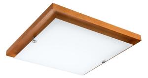 RUEL Stropné moderné LED osvetlenie, 24W, teplá biela, 35x35cm, hranaté, hnedé