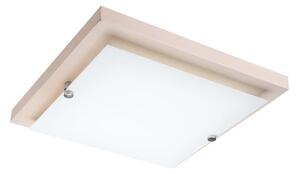 RUEL Stropné moderné LED osvetlenie, 12W, teplá biela, 30x30cm, hranaté, svetlo hnedé