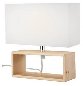 RUEL Stolná dizajnová lampa, 1xE14, 40W, hranatá, biela