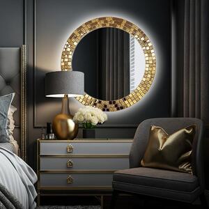 Zrkadlo Aurea Gold LED Rozmer: Ø 60 cm
