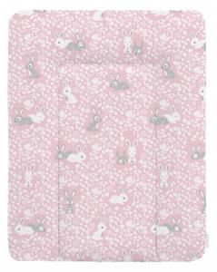 BabiM Mäkká prebaľovacia podložka 50x70 Farba: ružová-zajačiky