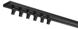 PVC stropná lišta Jednoduchá čierna Dĺžka koľajnice (cm): 120, Typ prichytenia: Žabky