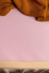 Sensillo Plachta do postieľky Jersey DELUXE 120 x 60 cm Jednofarebná Farba: Ružová